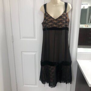 SPENSER JEREMY Vintage NWT Black Lace Velvet Lined Cocktail Party DRESS Size 12